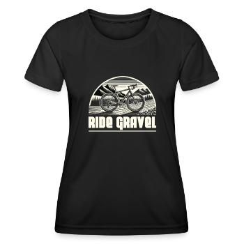 Ride Gravel - Women's Functional T-Shirt - black - Front - AI Model Female 172 light (172cm)