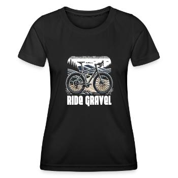 Ride Gravel - Women's Functional T-Shirt - black - Front - AI Model Female 172 light (172cm)