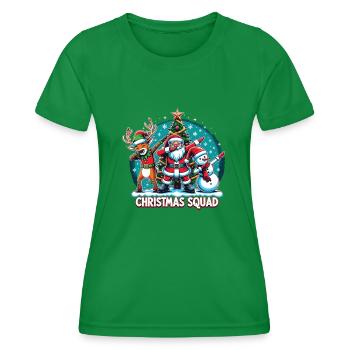 Christmas Squad - Women's Functional T-Shirt - kelly green - Front - AI Model Female 172 dark (172cm)