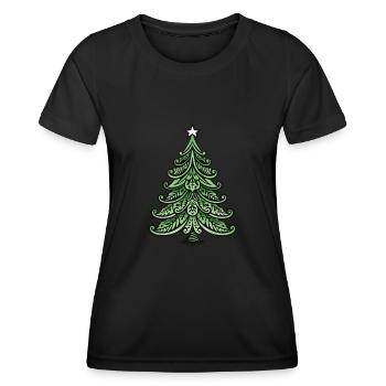 Christmas Tree Christmas - Women's Functional T-Shirt - black - Front - AI Model Female 172 light (172cm)