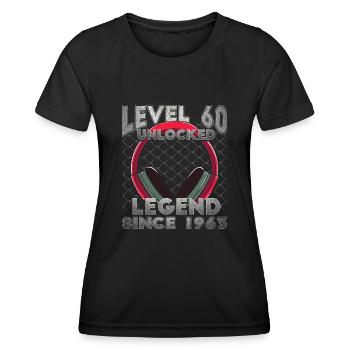 Level 60 freigeschaltet - Frauen Funktions-T-Shirt - Schwarz - Vorne - AI Model Female 172 light (172cm)