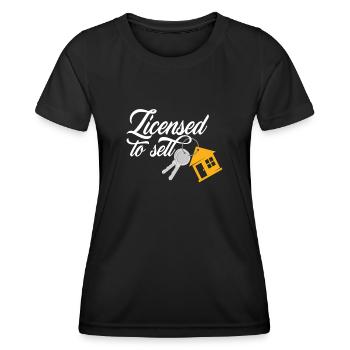 Agent immobilier agréé - T-shirt sport Femme - noir - Devant - AI Model Female 172 light (172cm)