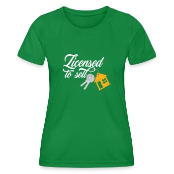 Lizenzierter Immobilienmakler - Frauen Funktions-T-Shirt - Kelly Green - Vorne - AI Model Female 172 dark (172cm)