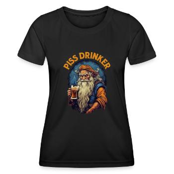 Piss Drinker 39 - Frauen Funktions-T-Shirt - Schwarz - Vorne - AI Model Female 172 light (172cm)