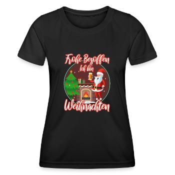 Frohe besoffen ich bin Weihnachten - Frauen Funktions-T-Shirt - Schwarz - Vorne - AI Model Female 172 light (172cm)