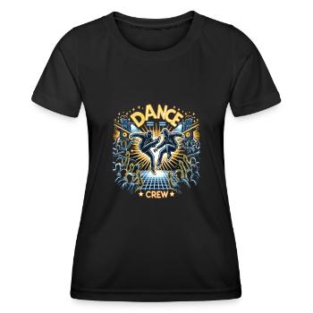 Breakdance Dance Crew - Frauen Funktions-T-Shirt - Schwarz - Vorne - AI Model Female 172 light (172cm)