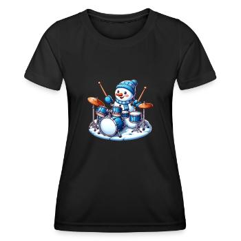 Santa Claus Martial Arts Merry Kickmas Martial - Women's Functional T-Shirt - black - Front - AI Model Female 172 light (172cm)