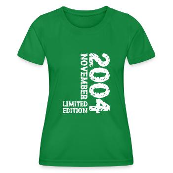 2004 novembre édition limitée 19e anniversaire décoration - T-shirt sport Femme - vert - Devant - AI Model Female 172 dark (172cm)