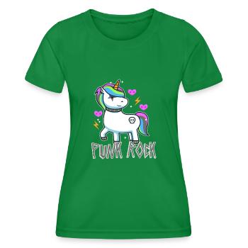 Licorne punk rock - T-shirt sport Femme - vert - Devant - AI Model Female 172 dark (172cm)