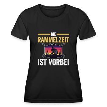 Hasenjäger Hasenjagd Kaninchenjagd Jäger - Frauen Funktions-T-Shirt - Schwarz - Vorne - AI Model Female 172 light (172cm)