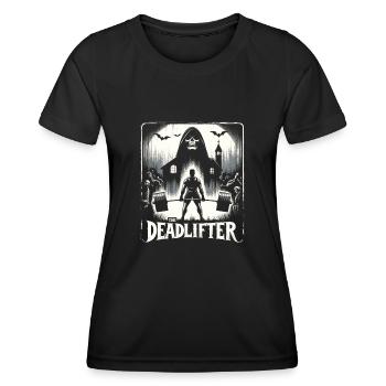 Horrifying Deadlifter Bodybuilding Workout - Frauen Funktions-T-Shirt - Schwarz - Vorne - AI Model Female 172 light (172cm)