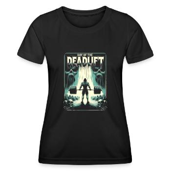 Schrecklicher Deadlifter Bodybuilding Workout - Frauen Funktions-T-Shirt - Schwarz - Vorne - AI Model Female 172 light (172cm)