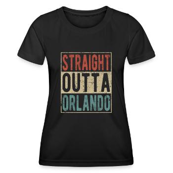 Tout droit sorti d’Orlando - T-shirt sport Femme - noir - Devant - AI Model Female 172 light (172cm)