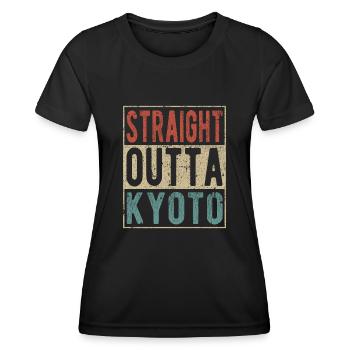 Tout droit sorti de Kyoto - T-shirt sport Femme - noir - Devant - AI Model Female 172 light (172cm)