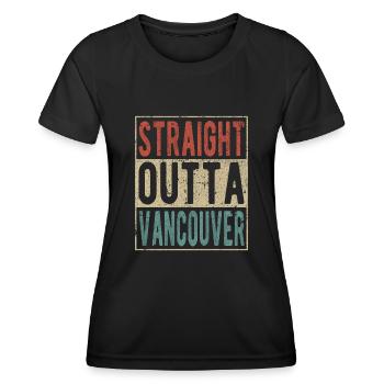 Tout droit sorti de Vancouver - T-shirt sport Femme - noir - Devant - AI Model Female 172 light (172cm)