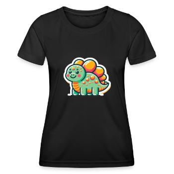 Dinosaur Baby Dino Kids Dinosaur Kids - Women's Functional T-Shirt - black - Front - AI Model Female 172 light (172cm)