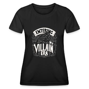 Eintritt In Meine Schurken-ära Krähe Rabe - Frauen Funktions-T-Shirt - Schwarz - Vorne - AI Model Female 172 light (172cm)