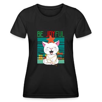 Meowy Noël Chat Noël Noël laid - T-shirt sport Femme - noir - Devant - AI Model Female 172 light (172cm)