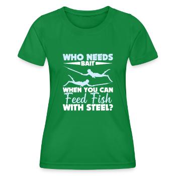 Chasse sous-marine, Arbalète, Plongeur, Chasse sous-marine - T-shirt sport Femme - vert - Devant - AI Model Female 172 dark (172cm)