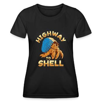 Seafood, Seafood, Mussels, Hermit Crab - Women's Functional T-Shirt - black - Front - AI Model Female 172 light (172cm)