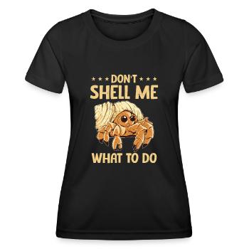 Seafood, Seafood, Mussels, Hermit Crab - Women's Functional T-Shirt - black - Front - AI Model Female 172 light (172cm)