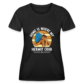 Seafood, Seafood, Mussels, Hermit Crab - Women's Functional T-Shirt - black - Front - AI Model Female 172 light (172cm)