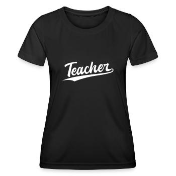 Retro Swoosh Job - Teacher - Women's Functional T-Shirt - black - Front - AI Model Female 172 light (172cm)