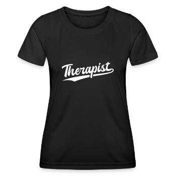 Retro Swoosh Job - Therapist - Women's Functional T-Shirt - black - Front - AI Model Female 172 light (172cm)