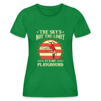Zirkus Luftseiden Aeralist Akrobatik Trapez - Frauen Funktions-T-Shirt - Kelly Green - Vorne - AI Model Female 172 dark (172cm)