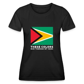 Diese Farben Fließen Durch Meine Adern Design For - Frauen Funktions-T-Shirt - Schwarz - Vorne - AI Model Female 172 light (172cm)