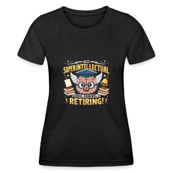 Education, Retiree, Educator, Retired Teacher - Women's Functional T-Shirt - black - Front - AI Model Female 172 light (172cm)