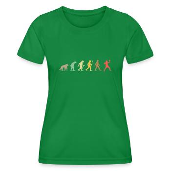 Vintage Table Tennis Retro Ping Pong Evolution - T-shirt sport Femme - vert - Devant - AI Model Female 172 dark (172cm)