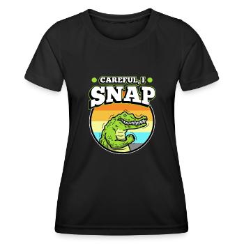 Careful i snap alligator - Frauen Funktions-T-Shirt - Schwarz - Vorne - AI Model Female 172 light (172cm)