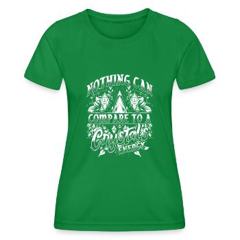 Crystals Energy für Kristall-Enthusiasten - Frauen Funktions-T-Shirt - Kelly Green - Vorne - AI Model Female 172 dark (172cm)