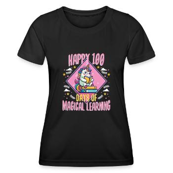 Les licornes sont géniales, donc je suis une licorne - T-shirt sport Femme - noir - Devant - AI Model Female 172 light (172cm)