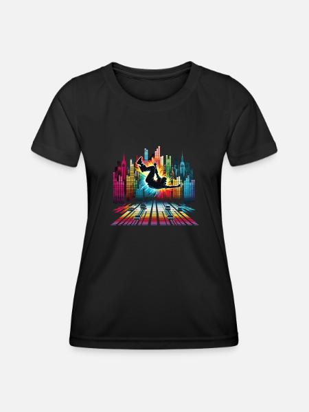 Breakdance Breakdancer Breakdance Enfants - T-shirt sport Femme - noir