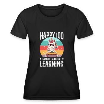 Les licornes sont géniales, donc je suis une licorne - T-shirt sport Femme - noir - Devant - AI Model Female 172 light (172cm)