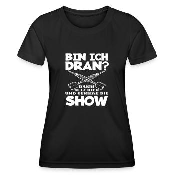 Lustiges Dart Dartspieler Geschenkidee - Frauen Funktions-T-Shirt - Schwarz - Vorne - AI Model Female 172 light (172cm)