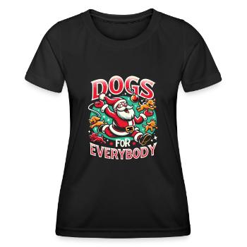 Chiens pour tous Propriétaires de chiens - T-shirt sport Femme - noir - Devant - AI Model Female 172 light (172cm)