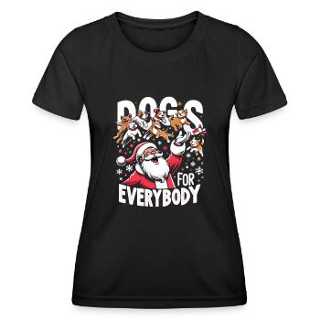 Chiens pour tous Propriétaires de chiens - T-shirt sport Femme - noir - Devant - AI Model Female 172 light (172cm)