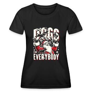 Chiens pour tous Propriétaires de chiens - T-shirt sport Femme - noir - Devant - AI Model Female 172 light (172cm)