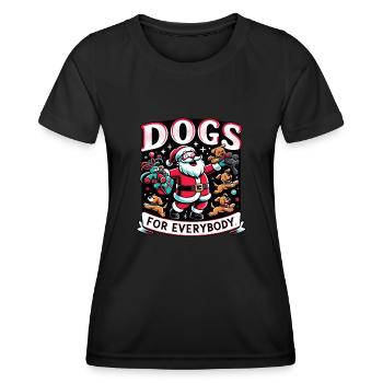 Chiens pour tous Propriétaires de chiens - T-shirt sport Femme - noir - Devant - AI Model Female 172 light (172cm)