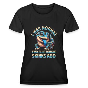 Eidechsensammler Reptilienliebhaber - Frauen Funktions-T-Shirt - Schwarz - Vorne - AI Model Female 172 light (172cm)