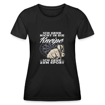Kneipe Sport Hobby Dart Dartspieler - Frauen Funktions-T-Shirt - Schwarz - Vorne - AI Model Female 172 light (172cm)