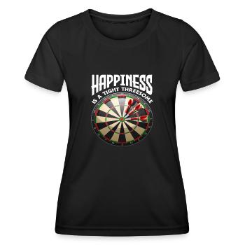 Lucky Threesome Dart Player - Women's Functional T-Shirt - black - Front - AI Model Female 172 light (172cm)