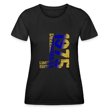 1975 Décembre Édition Limitée 48ème Anniversaire Décoration - T-shirt sport Femme - noir - Devant - AI Model Female 172 light (172cm)