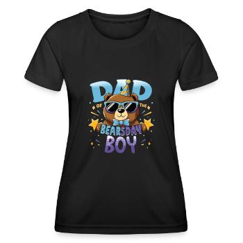 Bear Lover Bday Dad Celebrant Happy - Women's Functional T-Shirt - black - Front - AI Model Female 172 light (172cm)