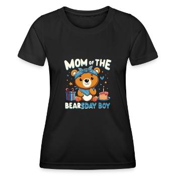 Bear Lover Bday Mom Celebrant Happy - Women's Functional T-Shirt - black - Front - AI Model Female 172 light (172cm)