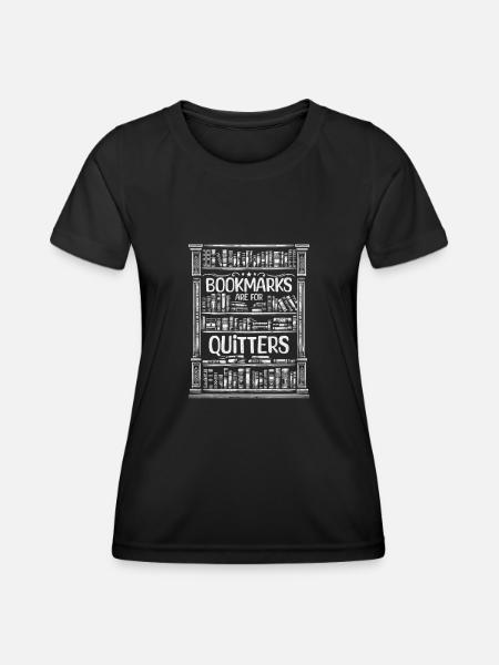 Les marque-pages sont pour les fainéants pour - T-shirt sport Femme - noir
