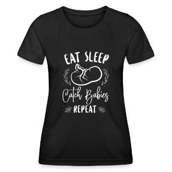 LD Labour And Delivery Nurse - Women's Functional T-Shirt - black - Front - AI Model Female 172 light (172cm)